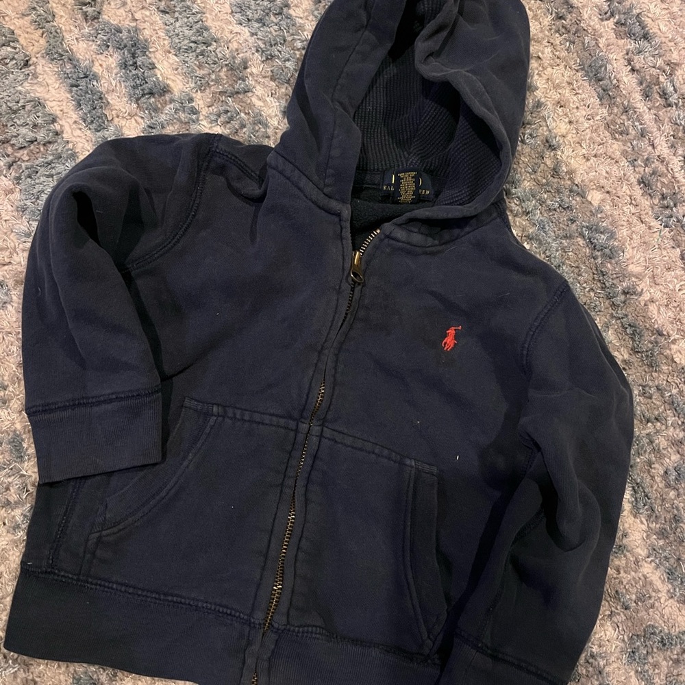 Polo Ralph Lauren Blue Hoodie zip up jacket boys size 3t